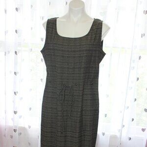 #508 Norton McNaughton Patterned Sleeveless Dress Size L